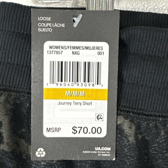 Under Armour NWT Loose Journey Terry Short Women's M Gray Khaki Camo - Picture 9 of 16